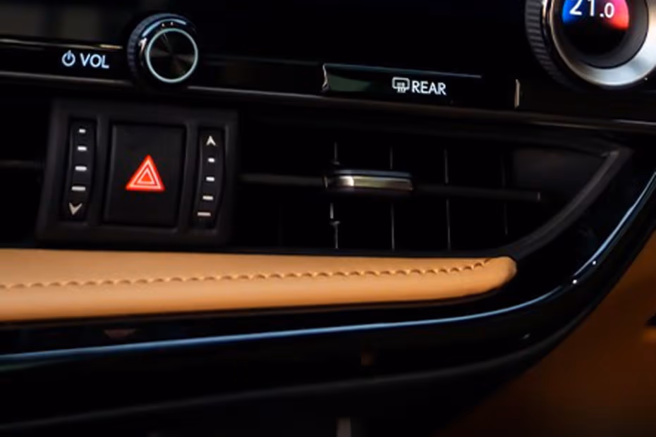 Lexus NX Hybrid 2026 SUV interior corner dashboard side AC vent 