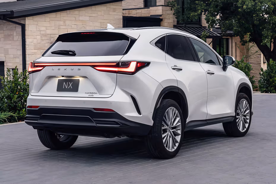 Lexus NX Hybrid 2026 SUV White Nova Rear Right  Side View