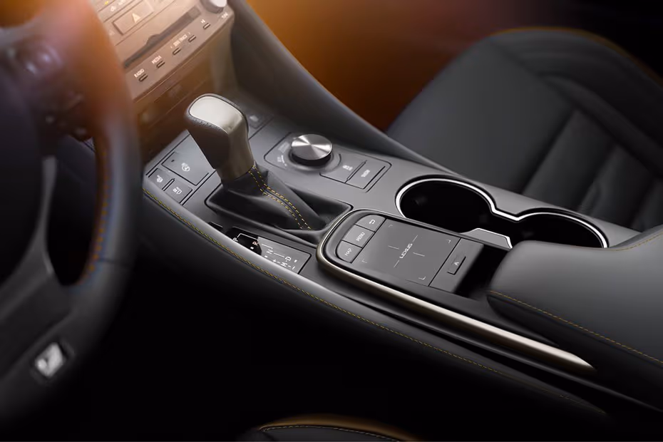 Lexus RC 2026 Coupe interior gear selector shifter console