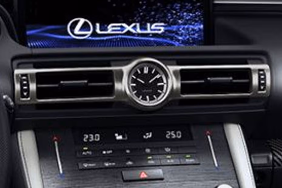 Lexus RC F 2026 interior corner dashboard side AC vent 
