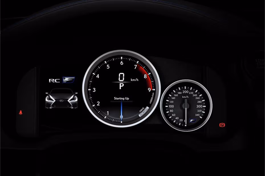 Lexus RC F 2026 Interior Digital Instrument cluster and driver display screen