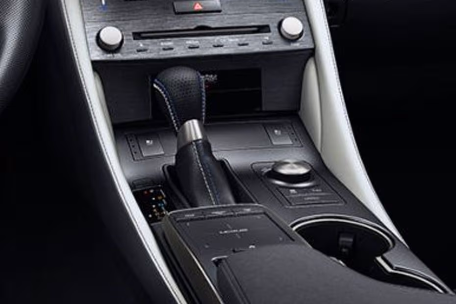 Lexus RC F 2026 interior gear selector shifter console