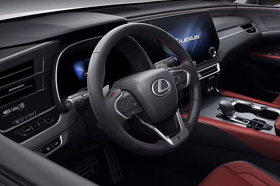Lexus RX 2026 dashboard with steering wheel
