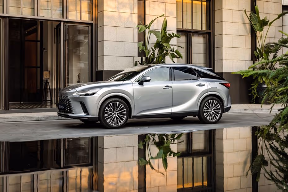 Lexus RX Hybrid 2026 SUV Sonic Chrome Rear Cross View