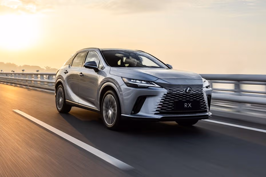 Lexus RX Hybrid 2026 SUV Sonic Iridium Front Right Side Angle View