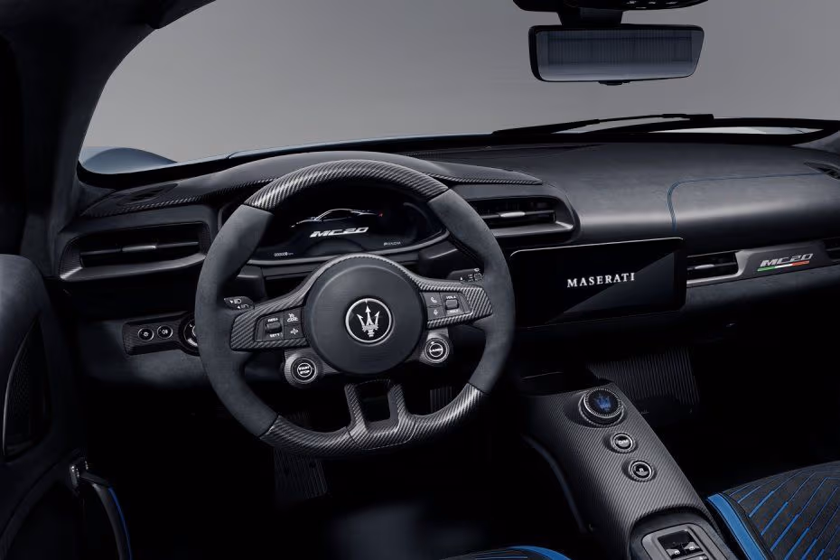 Maserati MC20 2026 Dashboard Layout with Dual Integrated Displays
