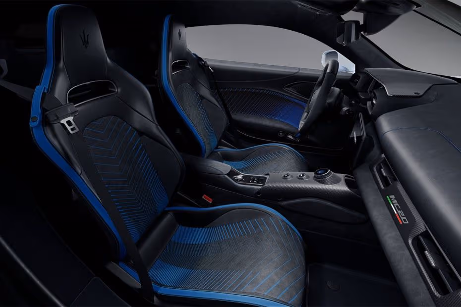 Maserati MC20 2026 Driver Side Interior View with Open Driver Door