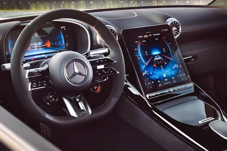 Mercedes-Benz AMG GT 2026 Dashboard Layout with Dual integrated displays