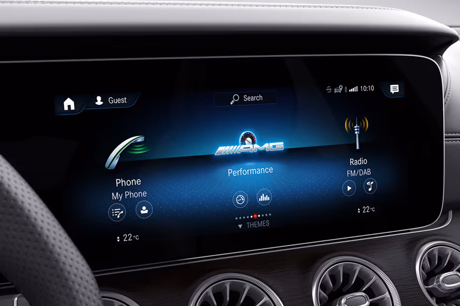Mercedes-Benz AMG GT 4 DOOR 2026 Dashboard with floating touchscreen infotainment system