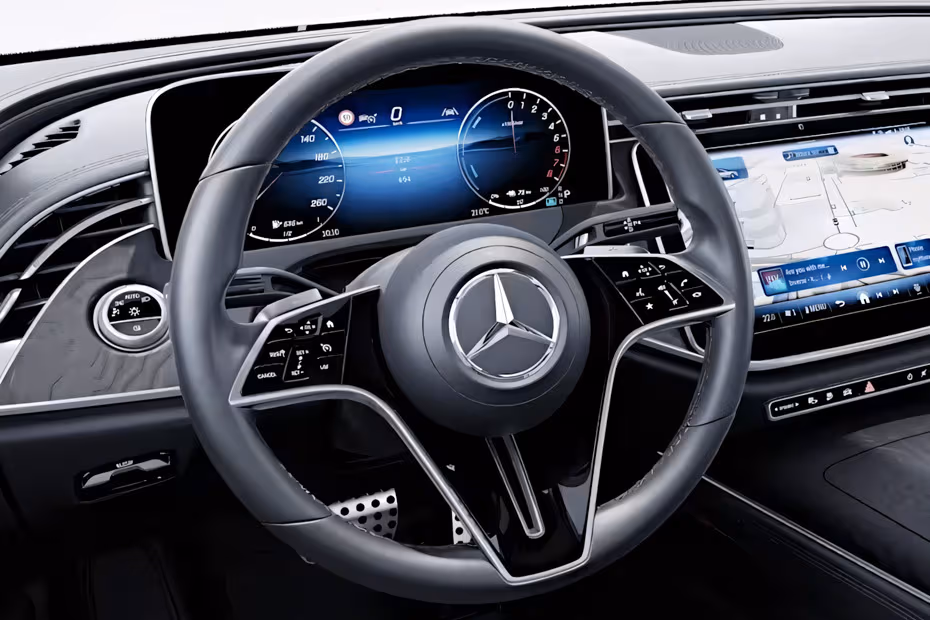 Mercedes-Benz E-Class Sedan 2026 Steering Wheel Horn Pad with Multifunction Steering Controls