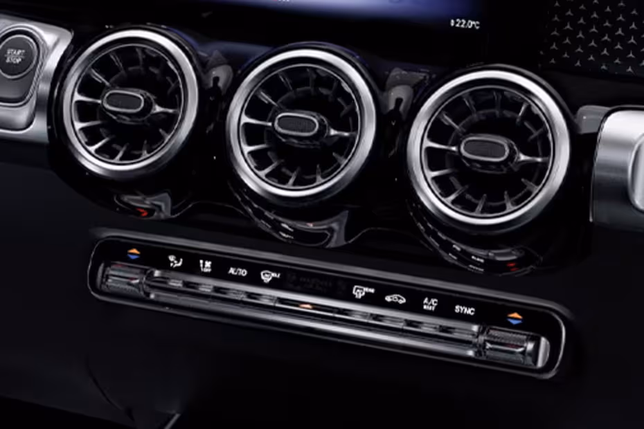 Mercedes-Benz EQB 2026 interior dashboard climate control system AC controls