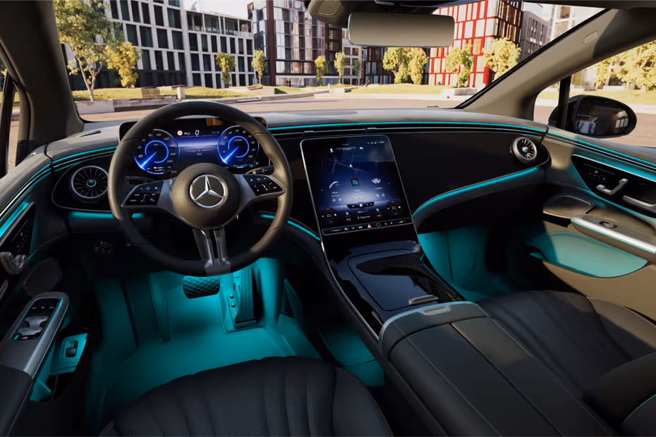 Mercedes-Benz EQE 2026 Dashboard Layout with Dual integrated displays