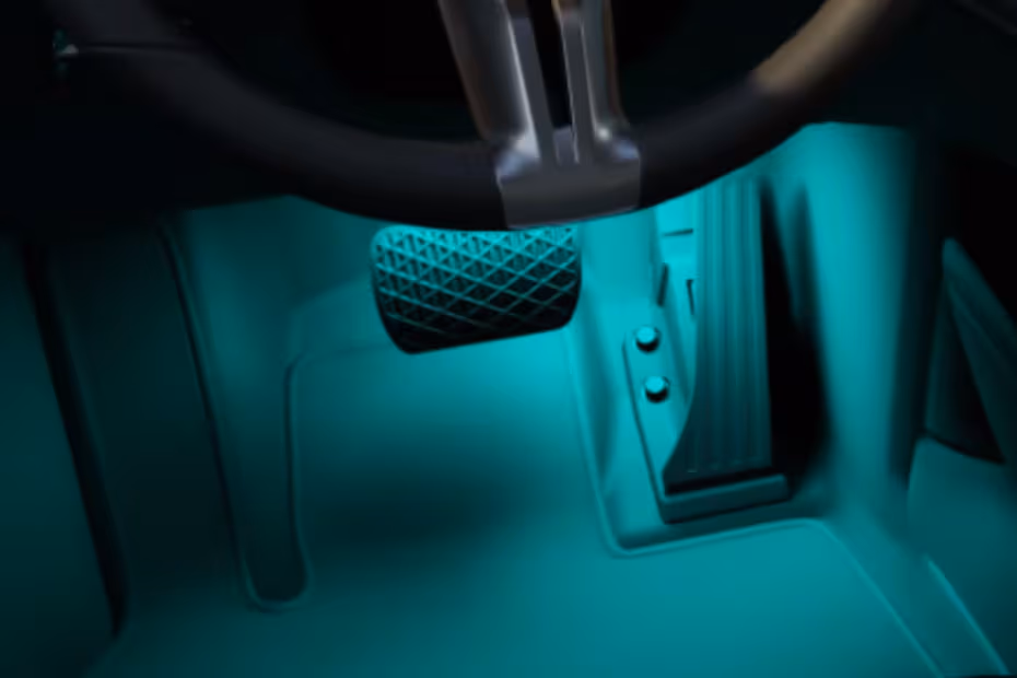 Mercedes-Benz EQE 2026 Driver footwell pedals
