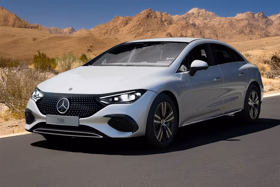 Mercedes-Benz EQE 2026 front left side angle view
