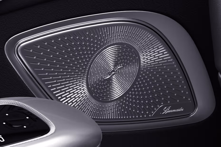 Mercedes-Benz EQE 2026 interior front door lower panel audio speaker