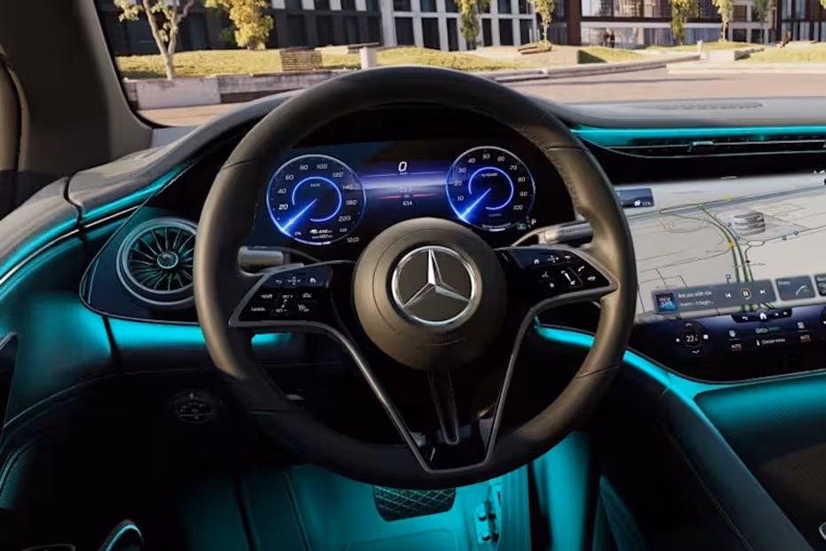 Mercedes-Benz EQS 2026 Steering wheel Horn Pad with brand emblem