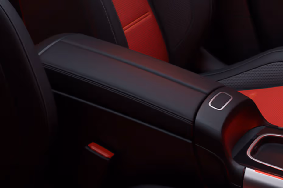 Mercedes-Benz GLA-Class 2026 Front Center Armrest Opened Up To Reveal The Storage Compartment Beneath