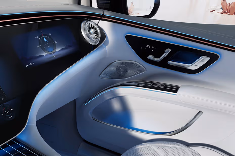 Mercedes-Benz Maybach EQS 2026 Front Passenger cabin view with dual tone dashboard