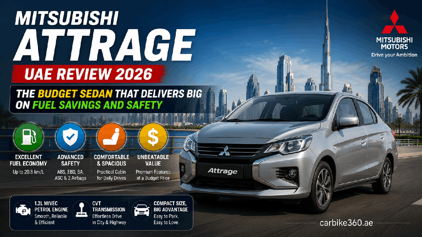 Mitsubishi Attrage UAE Review 2026: The Budget Sedan That Delivers Big on Fuel Savings and Safety