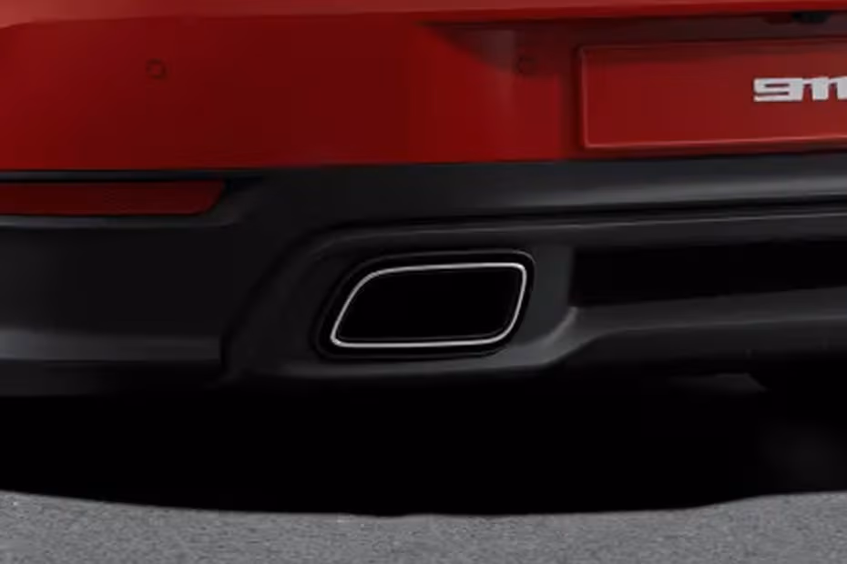 Porsche 911 2026 Rear bumper with Dual Exhaust outlets Close-up