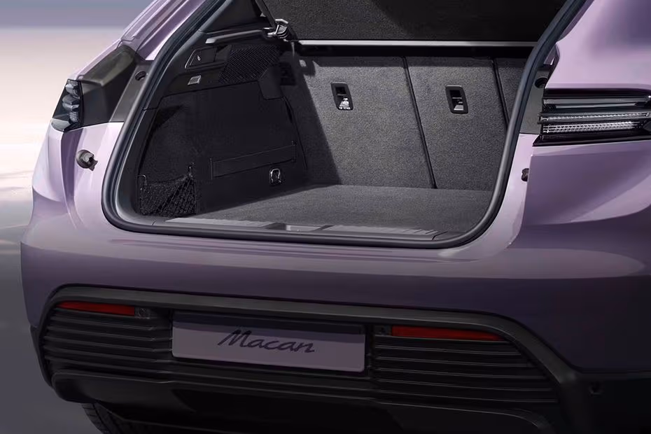 Porsche Macan Electric 2026 Boot Space Layout with Second Row Seats Folded