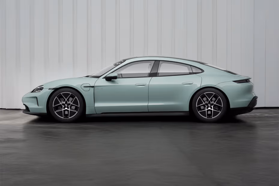 Porsche Taycan 2026 Left Side Profile with Alloy Wheels