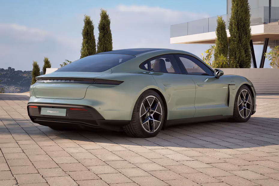 Porsche Taycan 2026 Rear Right Side Angle View