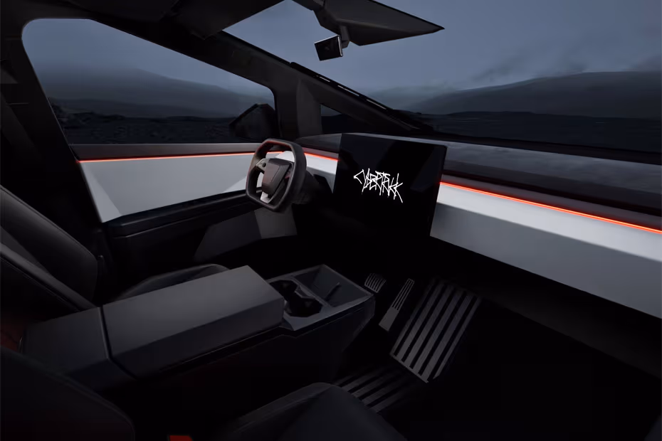 Tesla Cybertruck 2026 Dashboard Layout