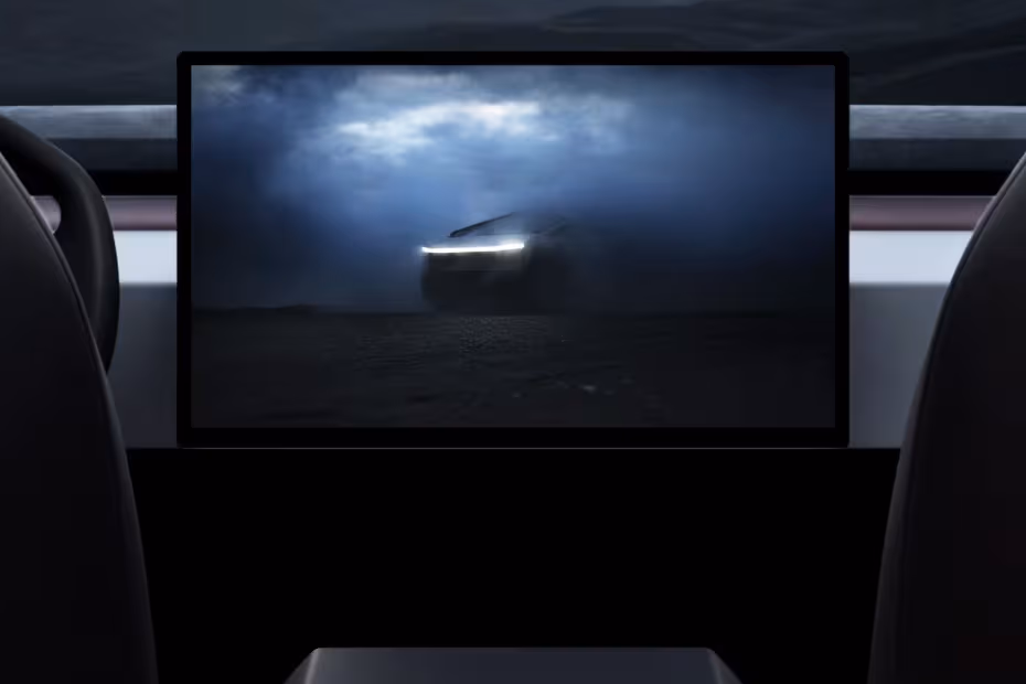 Tesla Cybertruck 2026 Floating Touchscreen Infotainment System