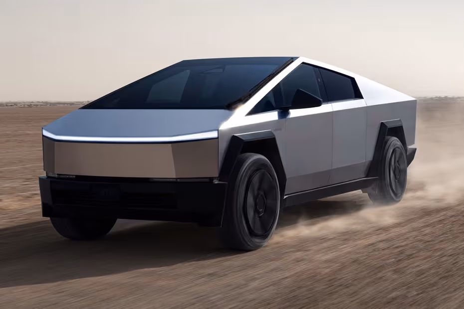 Tesla Cybertruck 2026 Front Left Side Angle View