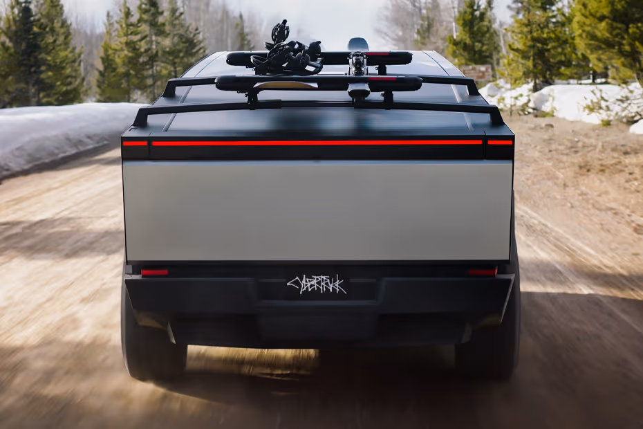 Tesla Cybertruck 2026 Rear View with LED Taillights