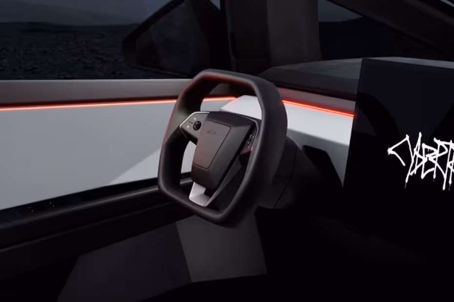 Tesla Cybertruck 2026 Steering Wheel Horn Pad with Brand Emblem