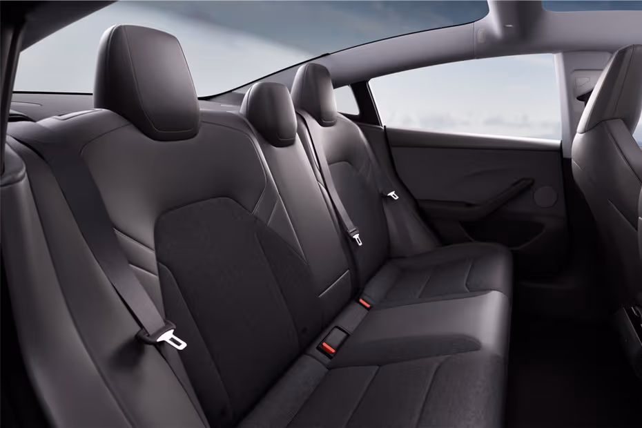 Tesla Model 3 2026 Interior Second Row Rear Seats View