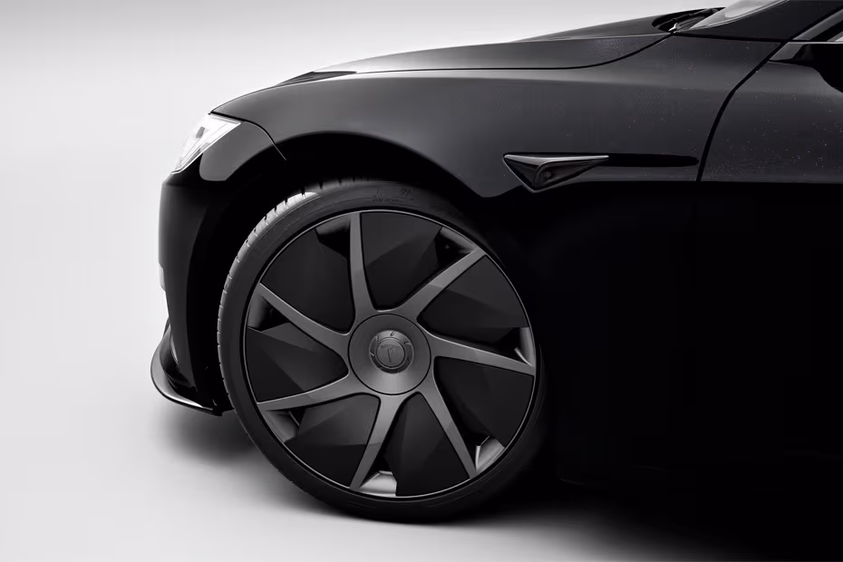 Tesla Model S 2026 Aerodynamic Alloy Wheel Design Close-Up