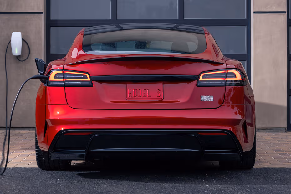 Tesla Model S 2026 Rear View with LED Taillights
