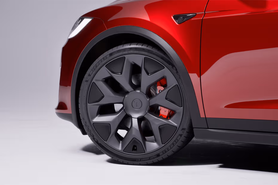 Tesla Model X 2026 Aerodynamic Alloy Wheel Design Close-Up