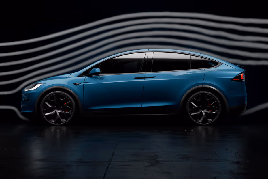 Tesla Model X 2026 Left Side Profile with Alloy Wheels