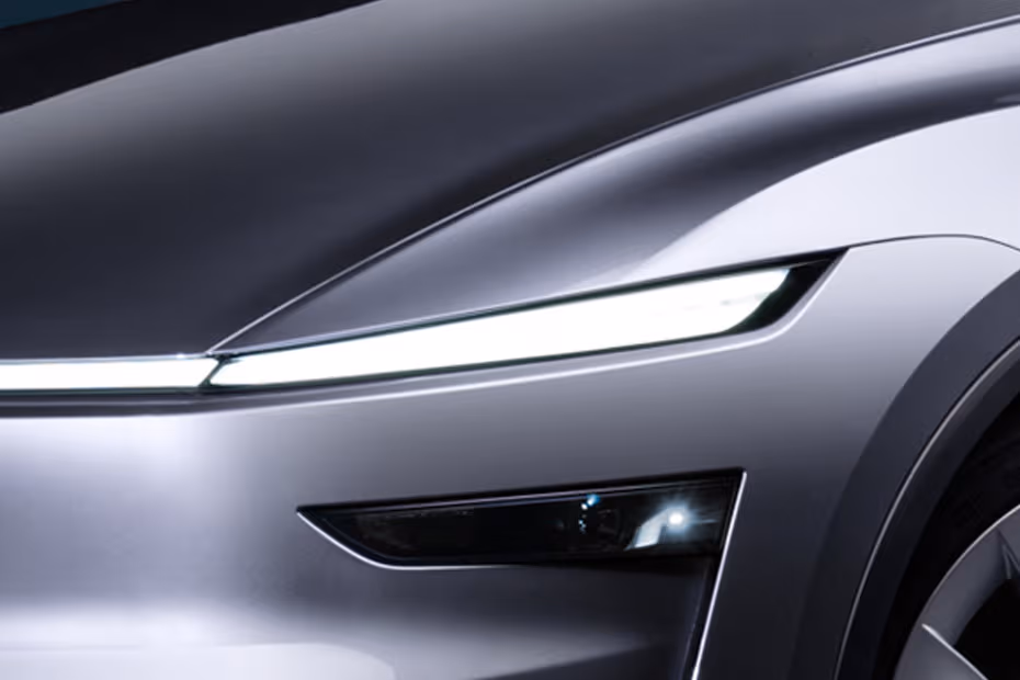 Tesla Model Y 2026 Front LED Headlight Close-Up
