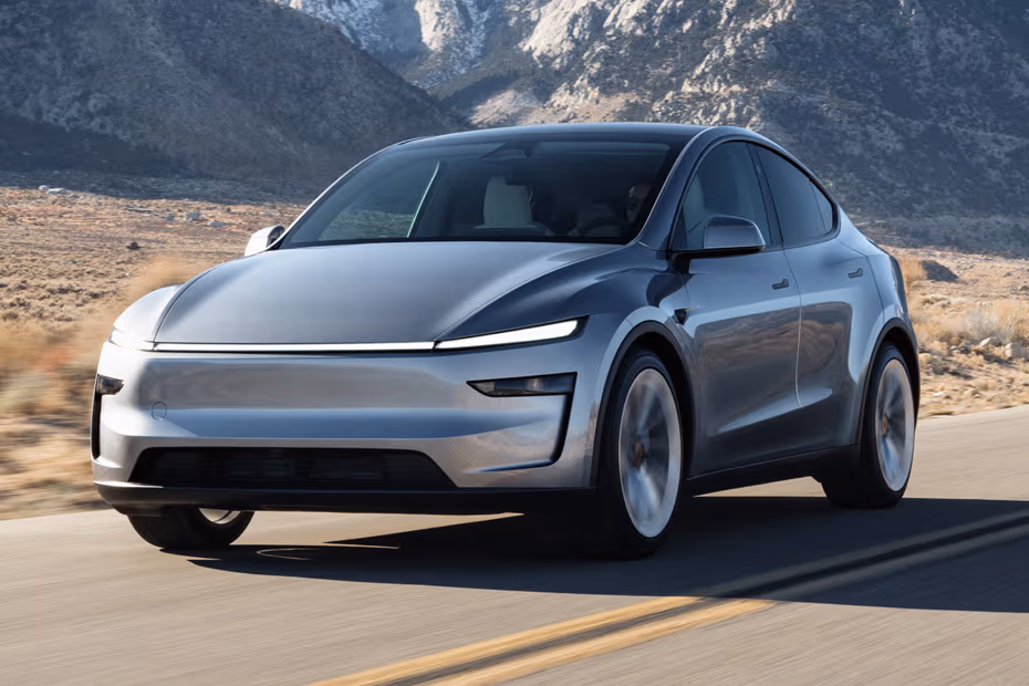 Tesla Model Y 2026 Front Left Side Angle View