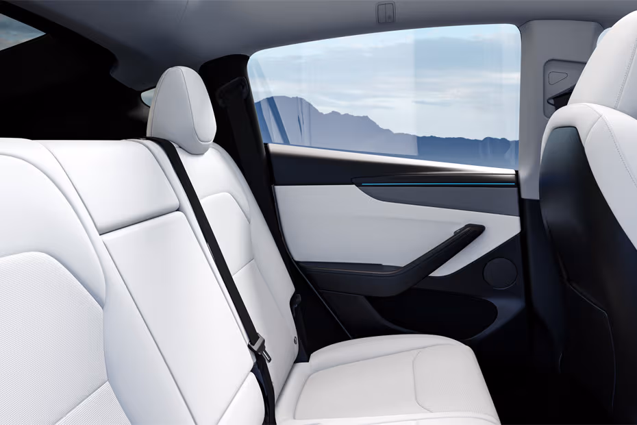 Tesla Model Y 2026 Interior Second Row Rear Seats View