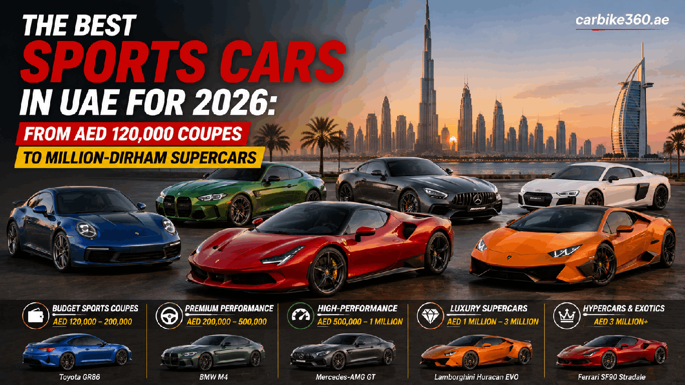 The Best Sports Cars in UAE for 2026: From AED 120,000 Coupes to Million-Dirham Supercars