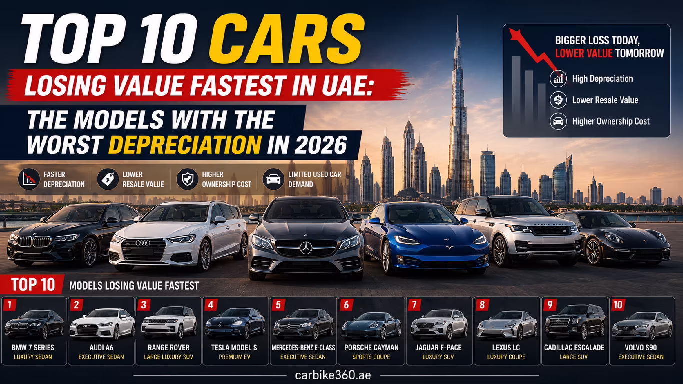 Top 10 Cars Losing Value Fastest in UAE: The Models With the Worst Depreciation in 2026