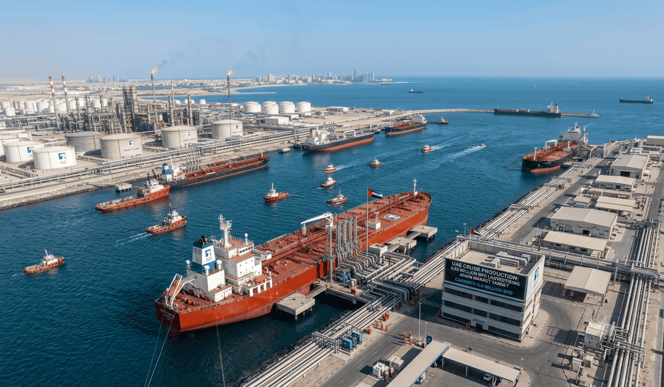 UAE Oil Production Hits Six-Year High as ADNOC Targets Asian Markets