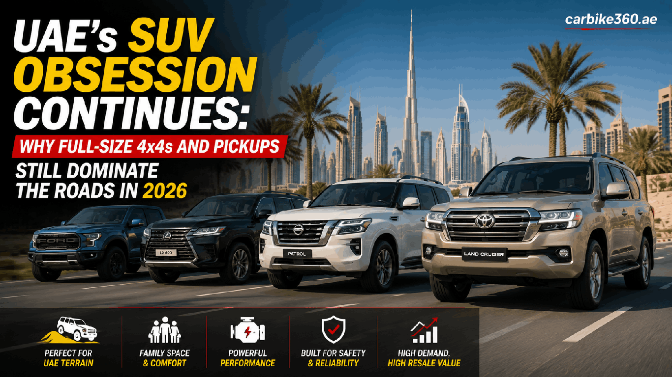 UAE’s SUV Obsession Continues: Why Full-Size 4x4s and Pickups Still Dominate the Roads in 2026