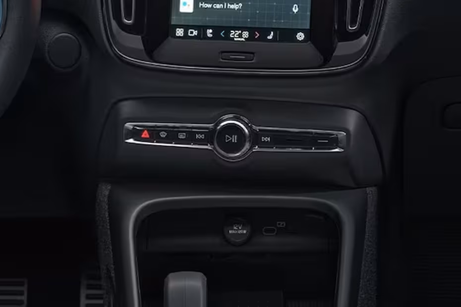 Volvo C40 Recharge 2026 dashboard climate control system AC controls