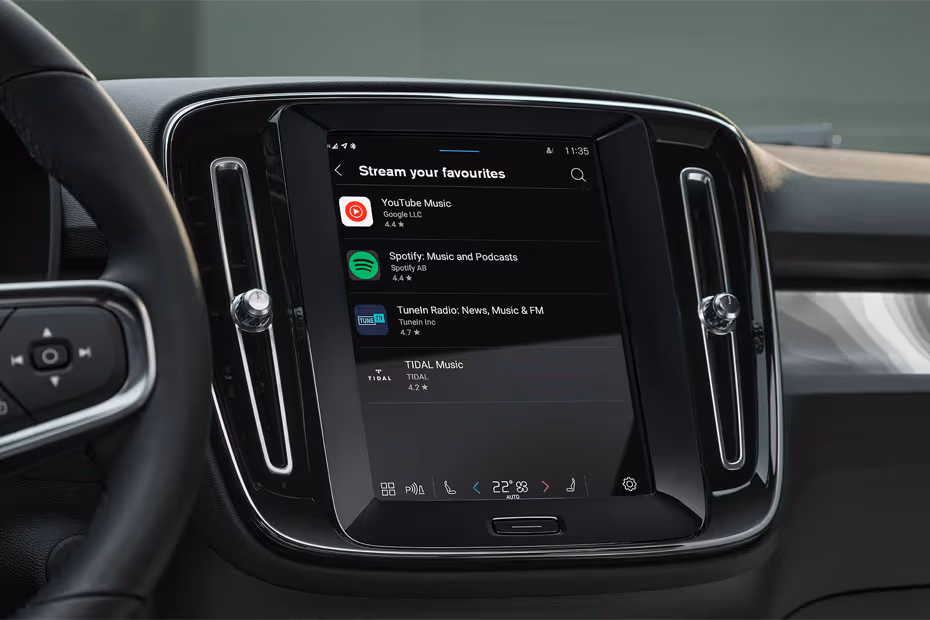 Volvo XC40 Recharge 2026 Floating Touchscreen Infotainment System