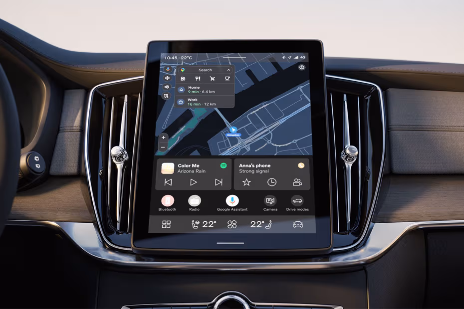 Volvo XC90 2026 infotainment system displaying navigation interface
