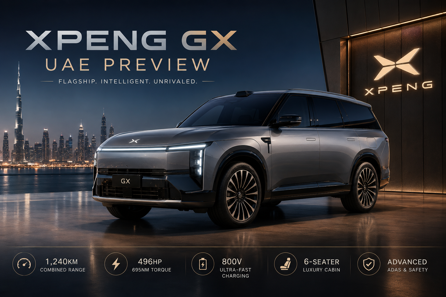 XPENG GX UAE Preview: Flagship 6-Seater SUV Arrives Before Launch
